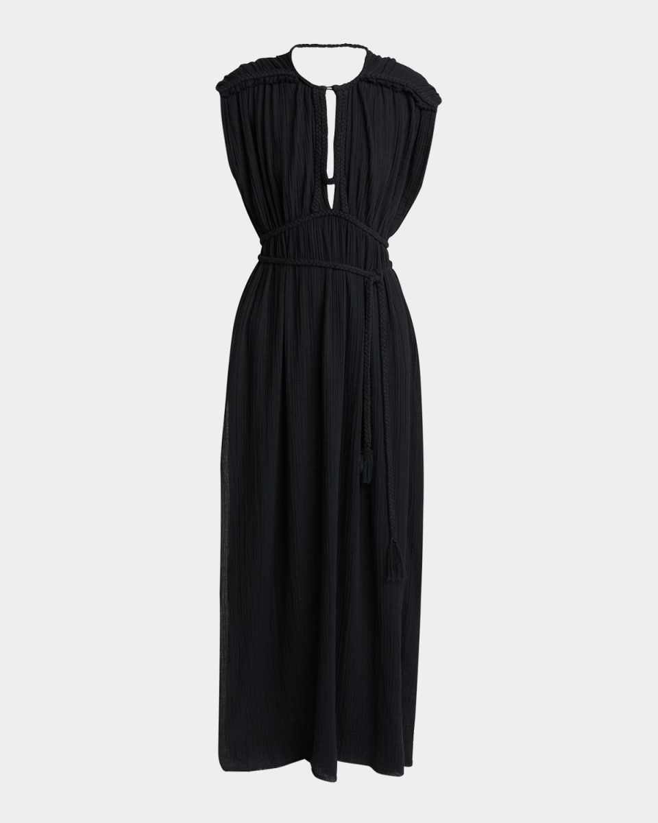 Joya Braid Gathered Backless Maxi Dress